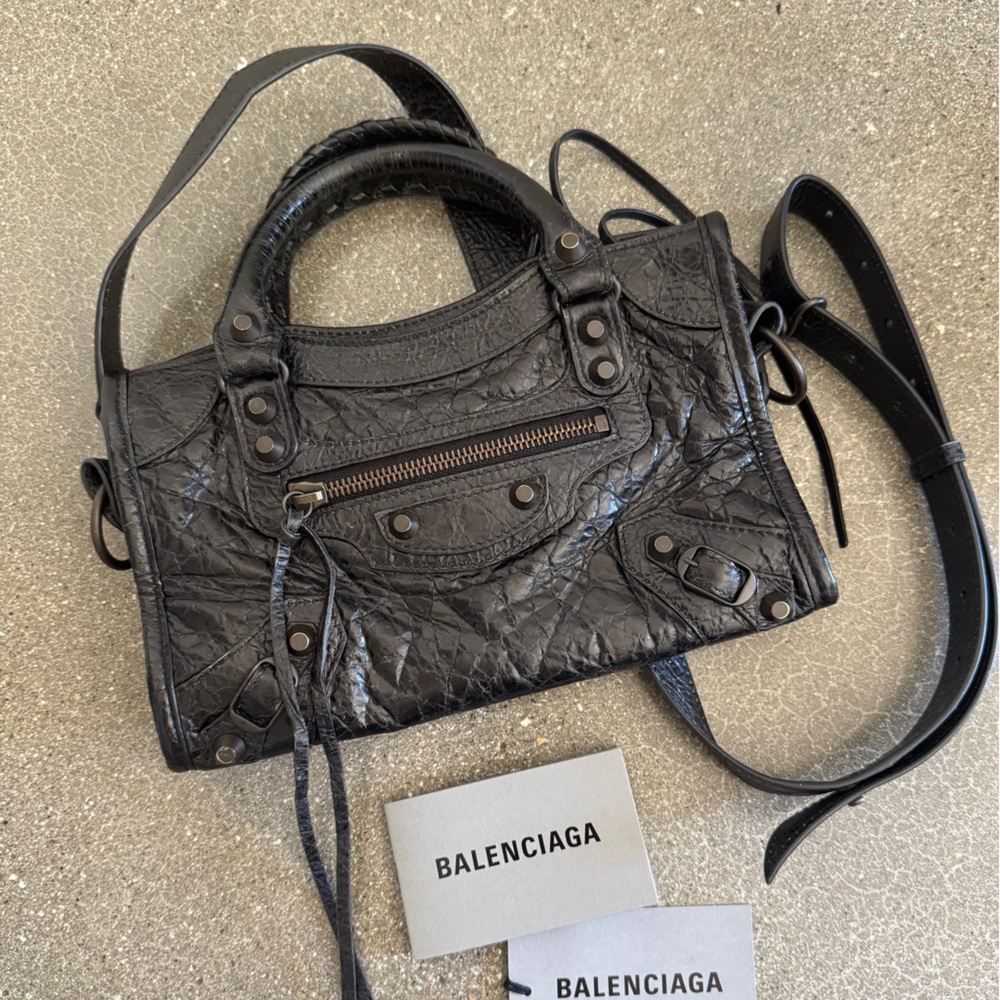 Authentic Balenciaga City Mini in Black